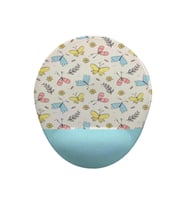 Kelebekler Desenli Oval Bilek Destekli Mouse Pad
