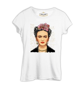 Frida Kahlo 1 Beyaz Kadın Tshirt