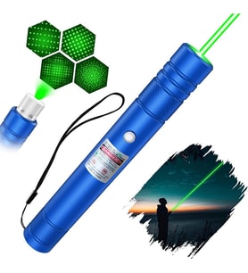 Profesyonel Yeşil Lazer - 10 KM Menzilli, USB Şarjlı, Yıldız Başlıklı Astronomi ve Kamp Lazeri