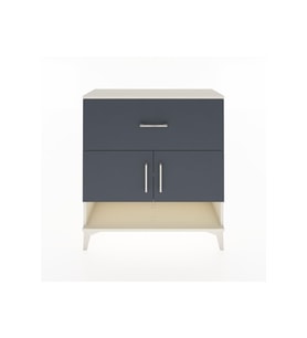 Arges Şifonyer 2 Raflı Tek Çekmeceli 2 Kapaklı 88x30x96 Aytaşı-Antrasit