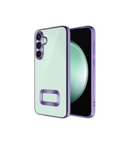Samsung Galaxy S23 FE Uyumlu Kılıf Kamera Korumalı Logo Gösteren Zore Omega Kapak (Lila)