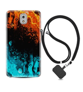 Samsung Note 3 4 5 8 9 20 Ultra 10 Lite Kılıf Boyun Askılı Silikon Orange Blue Color 1665