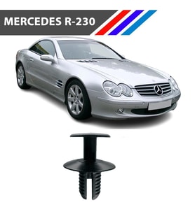 Mercedes R-230 SL Class Davlumbaz Klipsi 100Adetli Paket