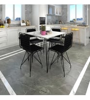Knsz masa sandalye takımı hem75mazlum byzsyh 080*080 klçsm 4 sandalye syhsyh kolçaklı sırt minderli
