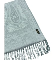Kalın Kışlık Paşmina Şal 75x190 cm (Gümüş)
