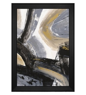 Soyut Şekiller Motifli Kanvas Tablo 50 x 70 cm Siyah Çerçeve