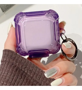 Samsung Galaxy Buds 2 ile uyumlu Transparan Şeffaf Renkli Forever Kancalı Darbeye Dayanıklı Sert Koruyucu Toz ve Kirden Koruyan Galaxy Buds 2 ile uyumlu colorful transparent case