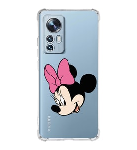 Xiaomi Mi 12 Pro Uyumlu Köşe Korumalı Antişok Kapak Minnie Mouse Tasarımlı Şeffaf  Kılıf