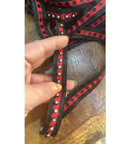 ZİRKON TAŞLI ÇİZGİLİ DİKİŞ GİYİM AKSESUARI APLİKE EN 2 CM (1 METRE)