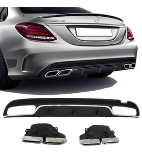 Mercedes W205 C63 Amg Arka Tampon Difüzörü Amg Tampon Uyumlu