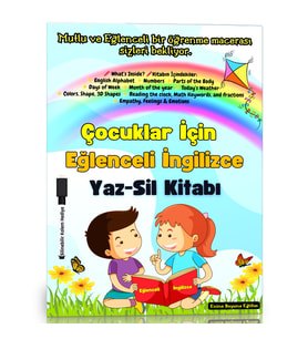 Çocuklar İçin Eğlenceli İngilizce YAZ-SİL Kitabı