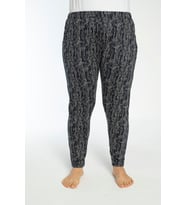 Büyük Beden Cepli Viskon Yazlık Kadın Pijama Altı Tek Alt y17 (Siyah)