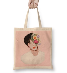 Bts Seokjin Bez Çanta Uzun Saplı