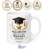 Sınav Başarısı Hediyesi Mezuniyet Kepi Şampiyon Kupa Bardak Özel Tasarım