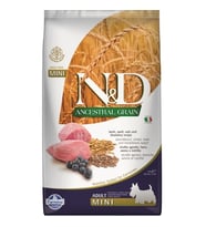N&D Ancestral Grain Kuzu Etli ve Yaban Mersinli Mini Küçük Irk Ata Tahıllı Yetişkin Köpek Maması 2.5 Kg (Standart)