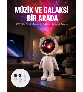 Gün Batımı Projektör Lamba Astronot Görünümlü Dekoratif Masa Lambası Yeni Nesil