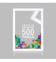 Sar Puzzle Puzzle Ve Yapboz Çerçevesi 500 Parça Için Ebat 48cmx34cm Beyaz