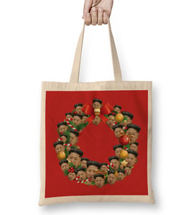 Kim Jong un Multiface Christmas Wreath Bez Çanta Uzun Saplı