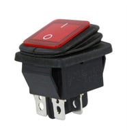 Ayt IC-104W Geniş Körüklü Işıklı On Off Anahtar Aç Kapa Düğme Buton 27x21x42 mm
