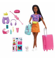 Barbie Brooklyn Seyahatte Bebeği Ve Aksesuarları HGX55