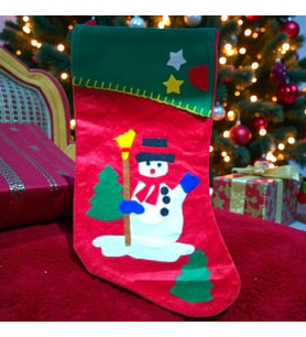 NOEL BABA ÇORABI 44 CM KIRMZI KARDAN ADAM ÇORAP YILBAŞI SÜSLERİ YILBAŞI DEKORLARI