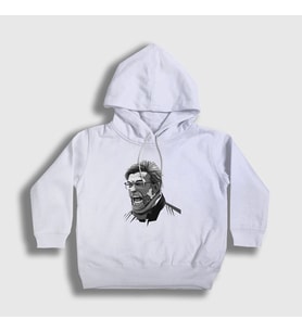Presmono Unisex Çocuk Beyaz Shout Soccer Futbol Jürgen Klopp Kapüşonlu Sweatshirt 339188tt