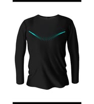 Matrix Baskılı Uzun Kollu Bisiklet Yaka Erkek Siyah T-Shirt