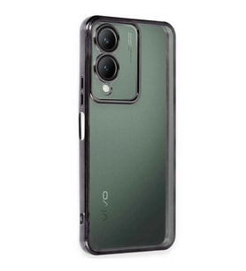 Vivo Y17s Kılıf Razer Lensli Silikon - Siyah