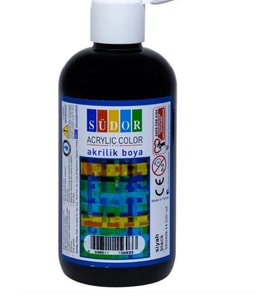 SÜDOR SİYAH RENK AKRİLİK BOYA 250 ML