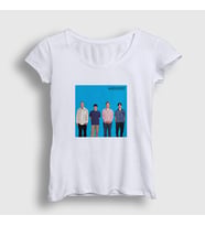 Presmono Kadın Beyaz Band Müzik Weezer T-Shirt 506682tt