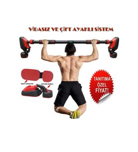BX Çift Ayaklı 92-120CM Kapı Barı Koridor Barfiksi Barfix Spor Aleti Demiri Barfiks Çubuğu