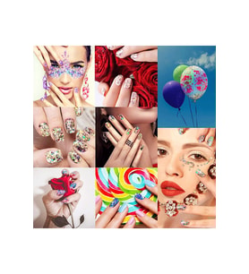 Nail Art 48 Adet Mega Sim Pul Boncuk Seti Tırnak Göz Çevresi Süsleme Kalıcı Oje