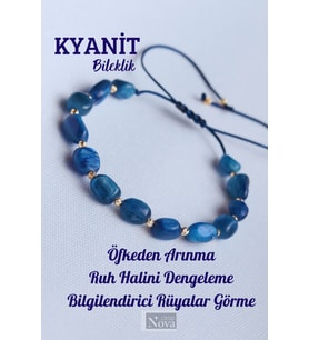 Sertifikalı Doğal Taş Kyanit Bileklik