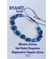 Sertifikalı Doğal Taş Kyanit Bileklik
