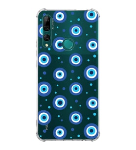 PrintiFy Huawei Y9 Prime 2019 Uyumlu Nazar Boncuğu 1 Baskılı Şeffaf Köşe Korumalı Antişok Kılıf