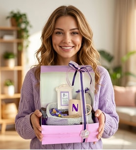 Ng Gifts Kişiye Özel Baş Harfli El Emeği Örgü Sepette 8 Mart Kadınlar Günü Hediye Seti