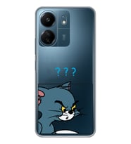 Xiaomi Redmi 13C Uyumlu Tom ve Jerry Tasarımlı Şeffaf Telefon Kılıfı