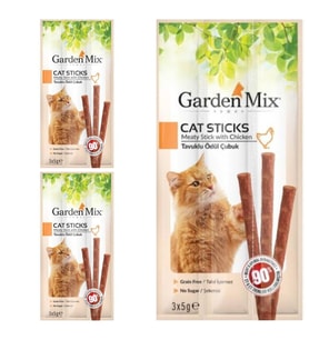 Gardenmix Tavuklu Kedi Stick Ödül 3*5 Gr- 3 Paket