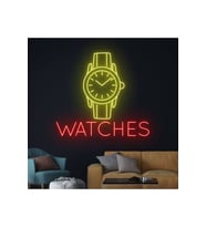 WATCHES Yazılı ve Şekilli Neon Tabela