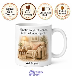 Kişiye Özel Salon Keyfi Temalı Baskılı Kupa Bardak Hediye