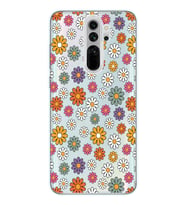 Redmi Note 8 Pro Uyumlu Çiçek Desenli Şeffaf Telefon Kılıfı