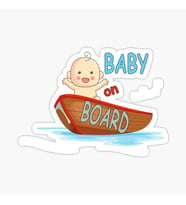 Arabada bebek var Baby On Board Sticker Etiket 19CM md12