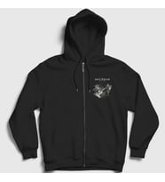 Presmono Unisex Siyah Reach Be'lakor Fermuarlı Kapüşonlu Sweatshirt 410913tt
