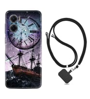Xiaomi Redmi Note 11E Kılıf Silikon Boyun Askılı İpli Desenli Silikon Time 1749
