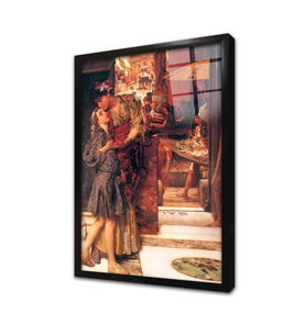 Lawrance Alma Tadema Çerçeveli Cam Tablo