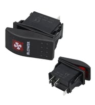 Ayt Havalandırma Sembollu Lambalı Işıklı Araç On Off Aç Kapa Anahtar Düğme Oto İçin 12-24 Volt Switch 3 Pinli