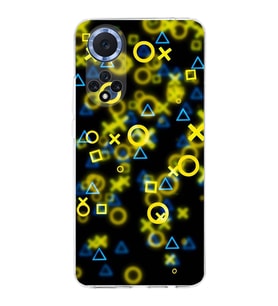 PrintiFy Huawei Nova 9 Uyumlu Kamera Korumalı Semboller Tasarımlı Şeffaf Silikon Kılıf