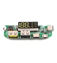 Powerbank Devresi Ekranlı 5V 2.4A Dual Usb Çıkış Type C Micro Usb Giriş Lityum Lion 18650 Pil Şarj
