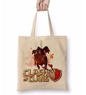 Clash of Clans (2) Bez Çanta Uzun Saplı