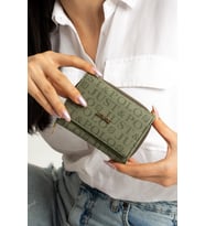 Just Polo Kadın Bol Kartlıklı Kağıt Para Bölmeli Cüzdan 12cmx10cm PBU02 (Yeşil)